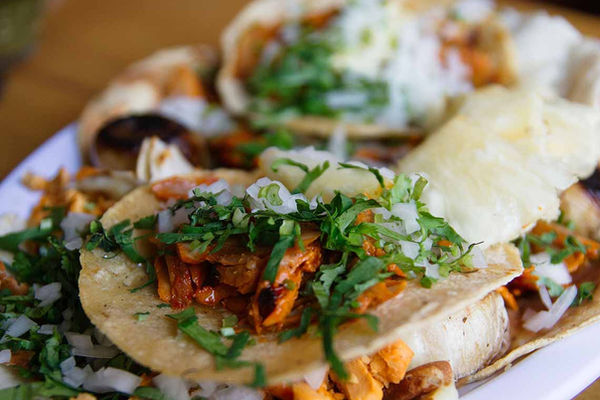 Tacos al pastor at Taquería Selene in Anzures, Mexico City